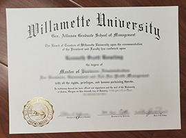 Willamette University diploma