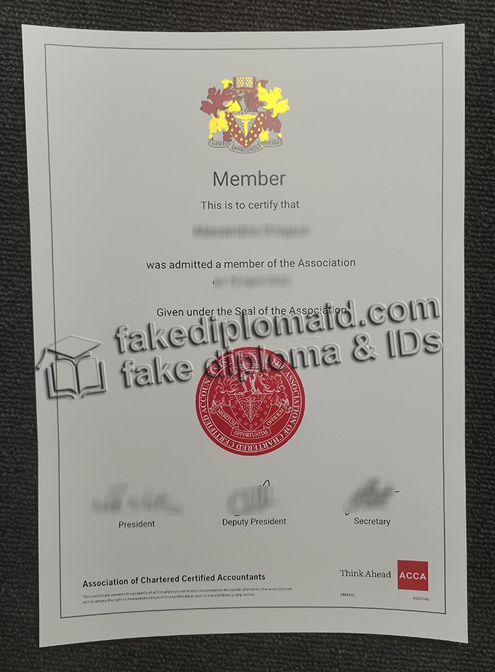 ACCA certificate
