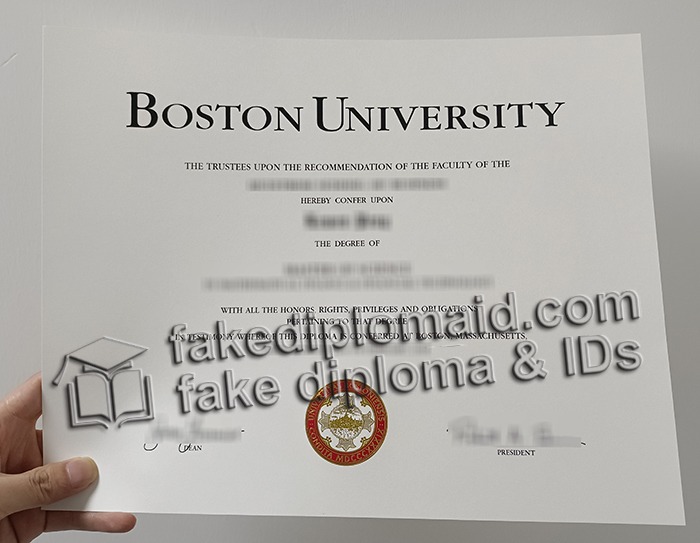 Boston University diploma