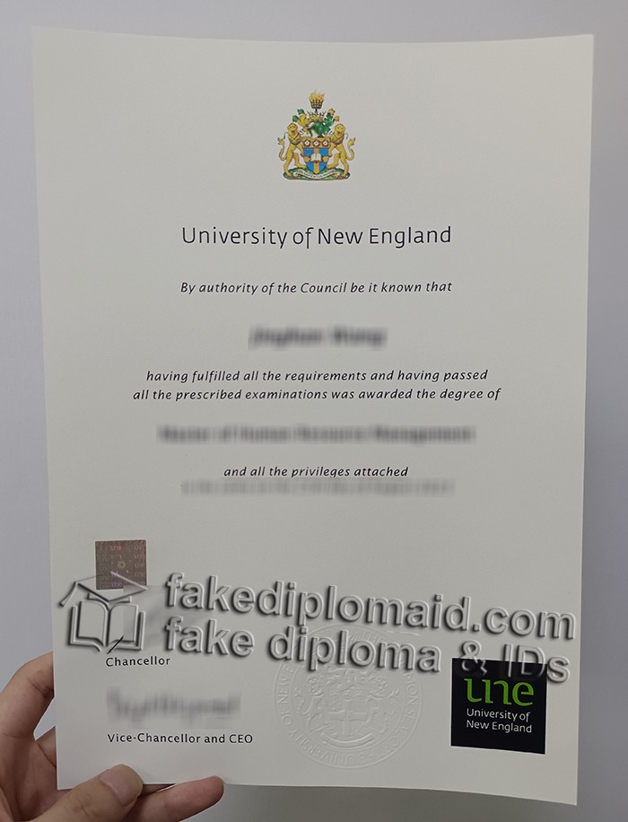 University of New England diploma