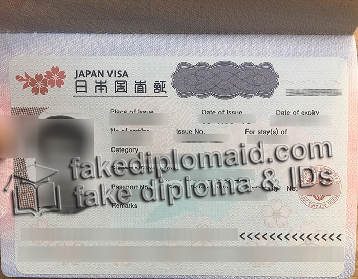 fake Japan VISA