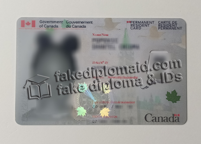 fake Candana permanent resident card