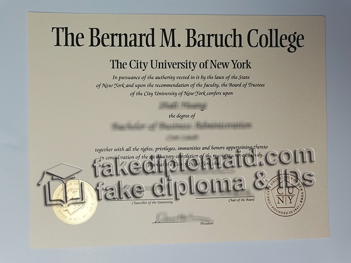 Baruch College diploma