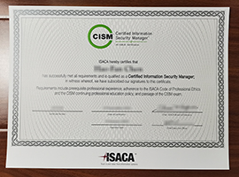 CISM certificate