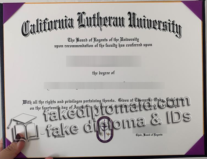 California Lutheran University diploma