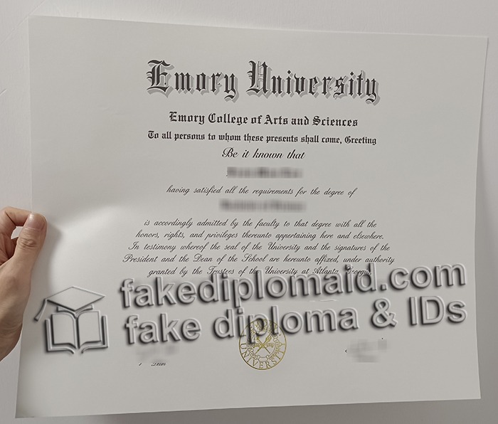 Emory University diploma