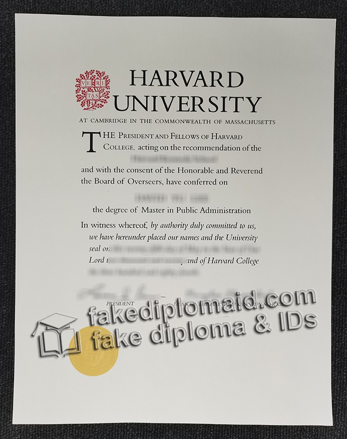 Harvard University diploma