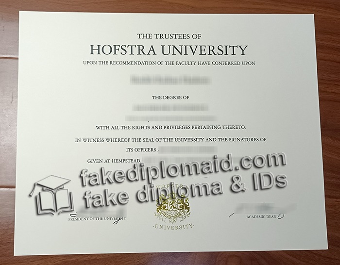 Hofstra University diploma