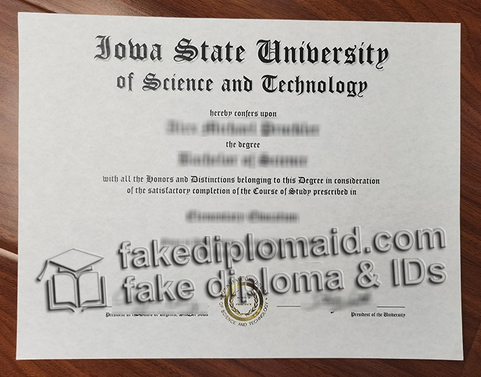 Iowa State University diploma