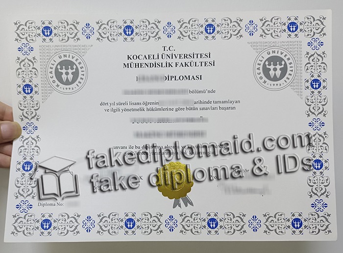 Kocaeli University diploma