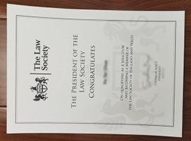 Law Society certificate