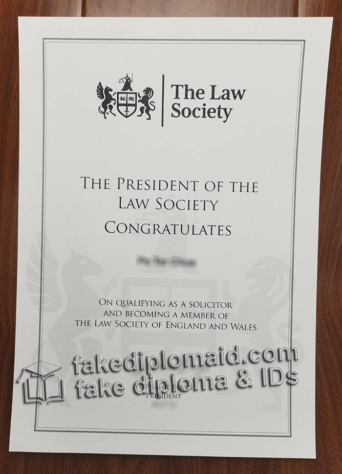 Law Society certificate