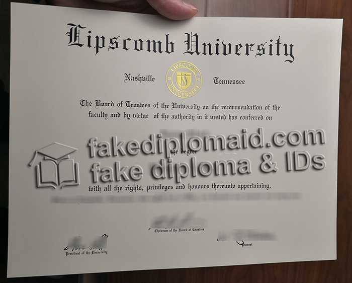 Lipscomb University diploma