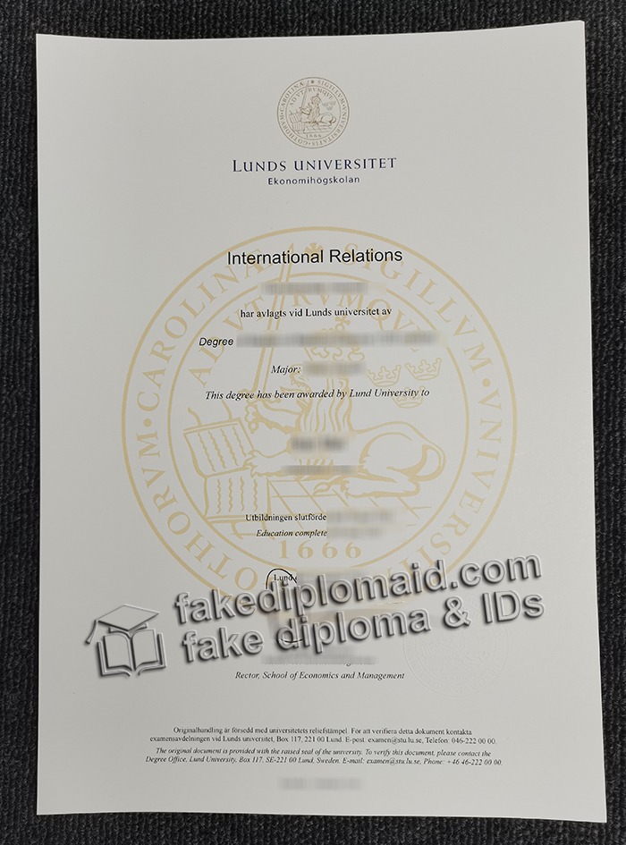 Lund University diploma