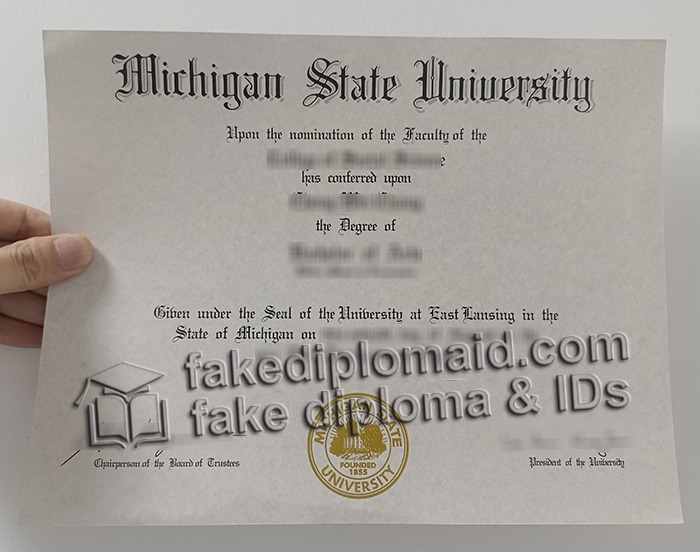 Michigan State University diploma