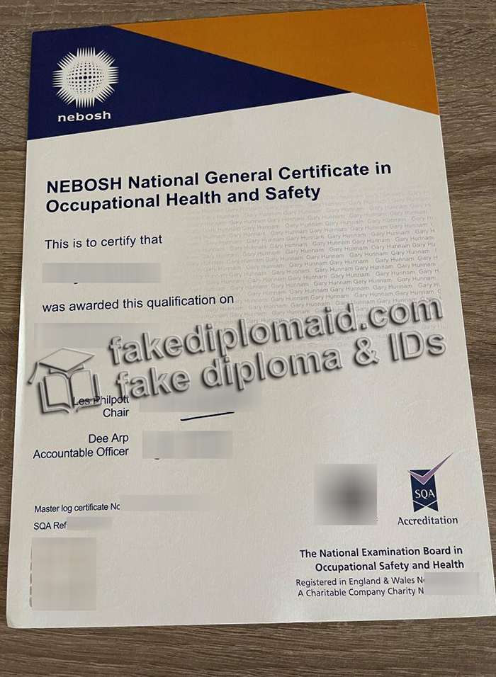 NEBOSH certificate