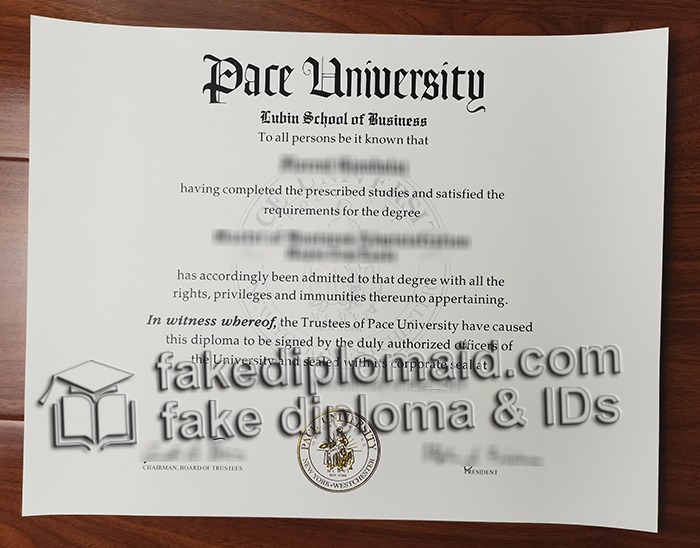 Pace University diploma