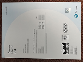 Pearson Edexcel GCE certificate