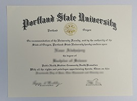 Portland State University diploma