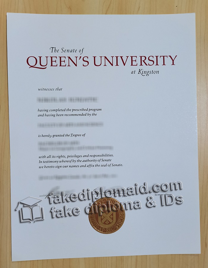 Queen's University diploma