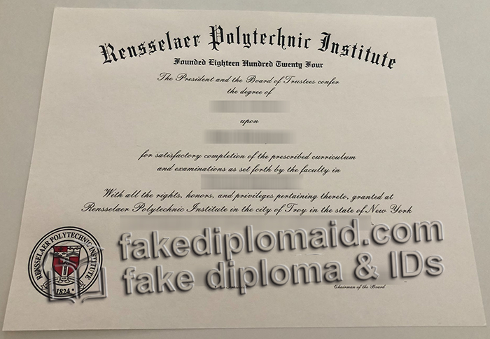 Rensselaer Polytechnic Institute diploma