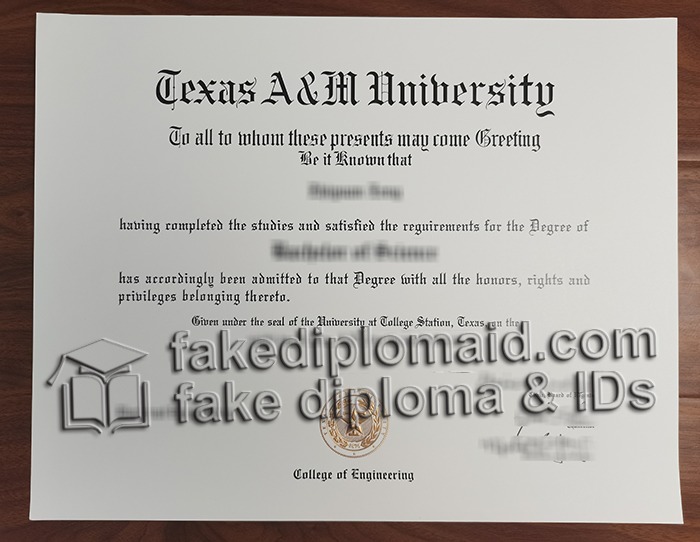 Texas A&M diploma