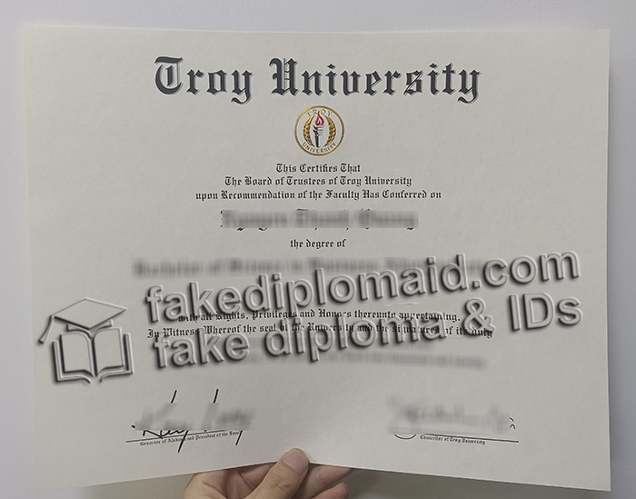 Troy University diploma