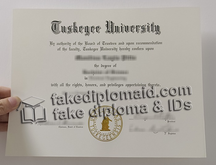 Tuskegee University diploma