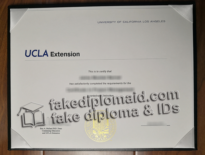 UCLA Extension certificate