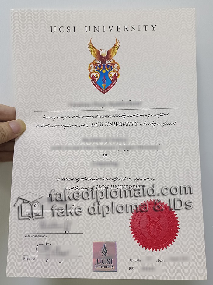 UCSI University diploma