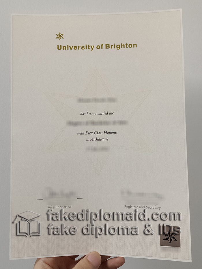 University of Brighton diploma