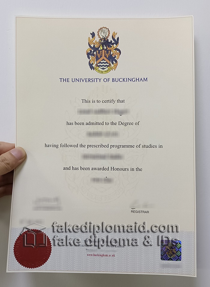 University of Buckingham diploma