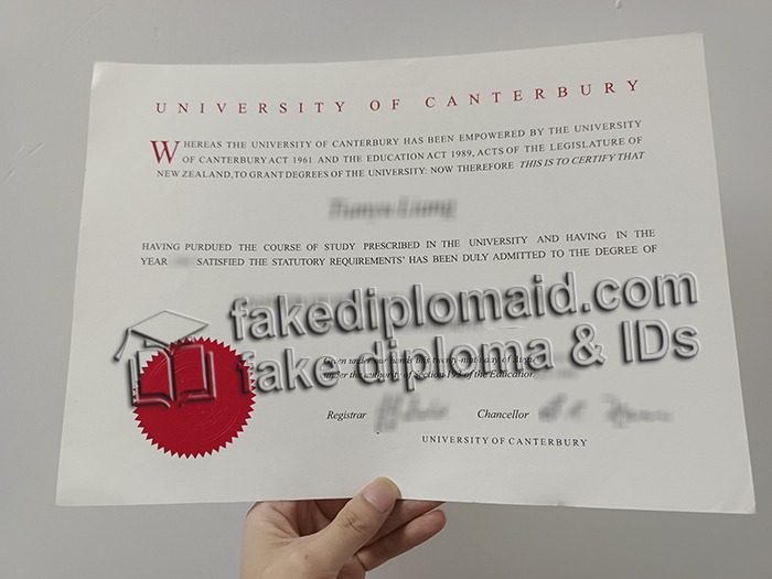 University of Canterbury diploma