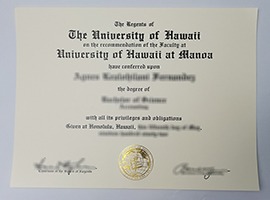 University of Hawaii diploma