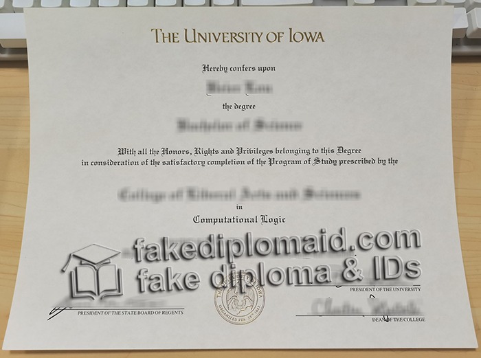 University of Iowa diploma