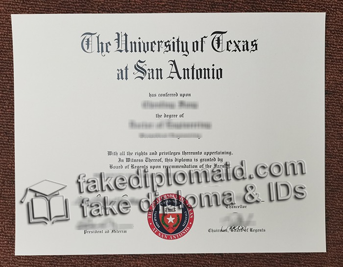 University of Texas at San Antonio diploma