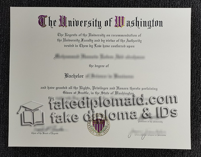 University of Washington diploma 