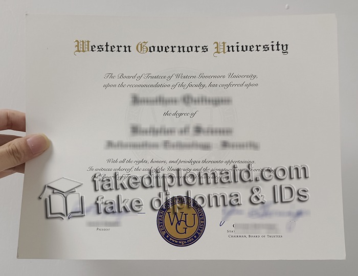 Western Governors University diploma