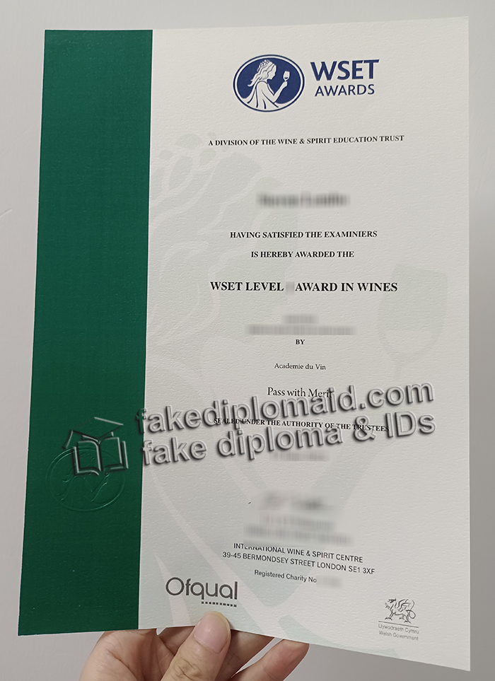 WSET certificate