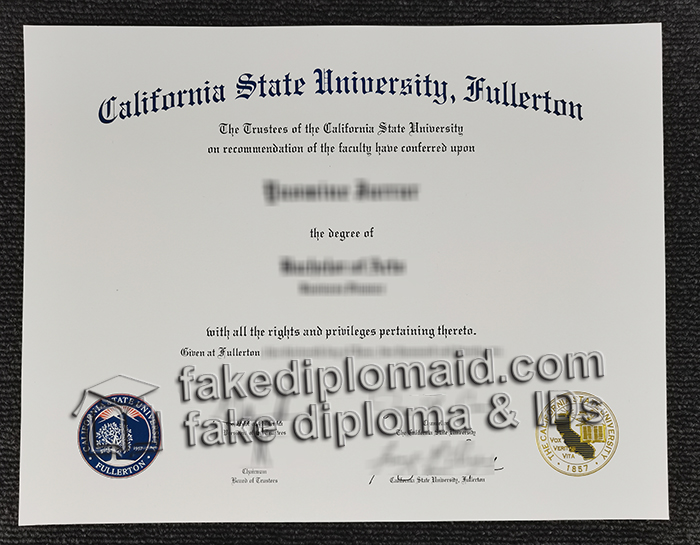 Cal State Fullerton diploma