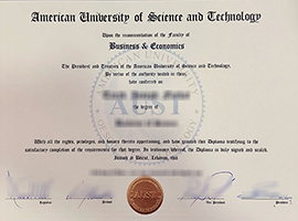 Read more about the article Buy American University of Science and Technology diploma, buy fake AUST diploma online