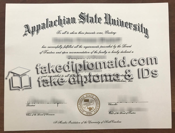 Appalachian State University diploma
