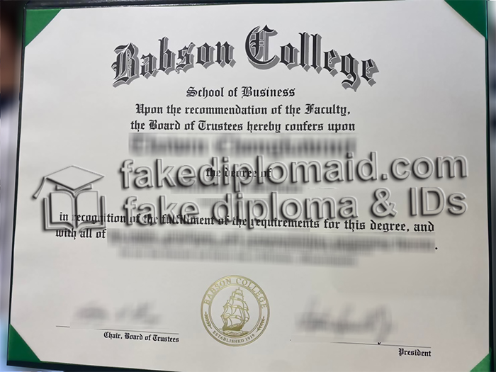 Babson College diploma