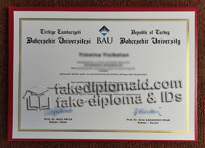 Bahçeşehir University diploma