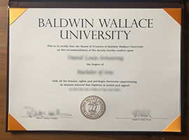Baldwin Wallace University diploma