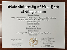 Binghamton University diploma