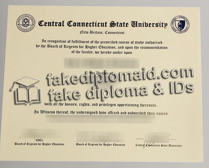 Central Connecticut State University diploma