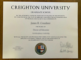 Creighton University diploma