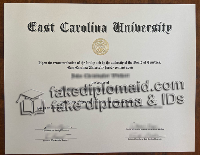 East Carolina University diploma