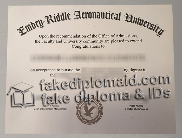 Embry–Riddle Aeronautical University diploma